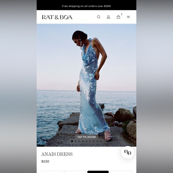 Rat & Boa Light Blue Backless Dress - Picture 3 of 6